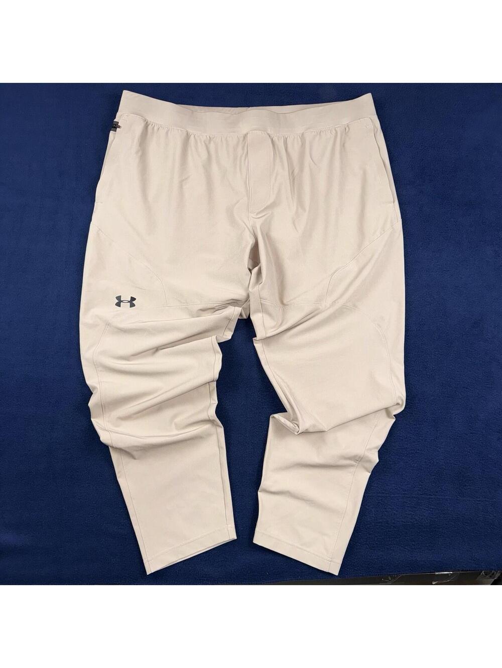 Under Armour Sportstyle Elite Track Pants Men 3XL Tan Tapered Athleisure Gym NWT